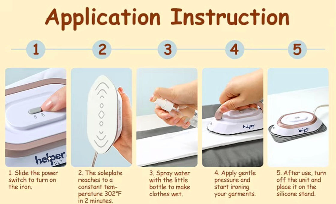 Helper Set™ Travel Iron