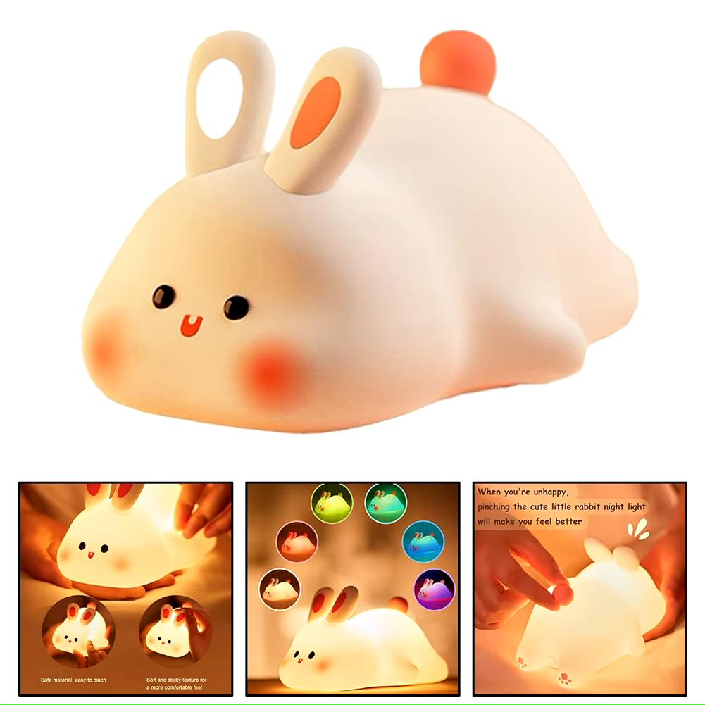 Silicone night light - a rabbit that glows