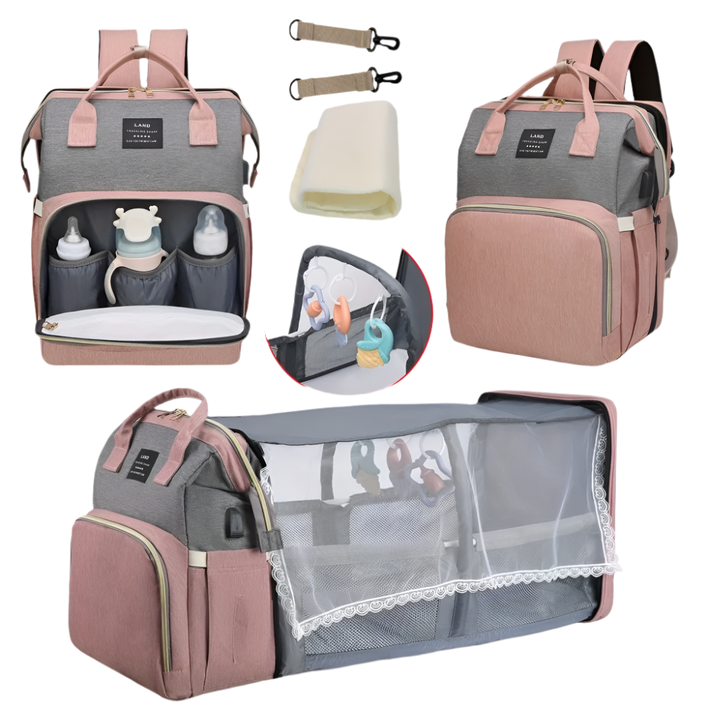 Children's backpack - portable bed