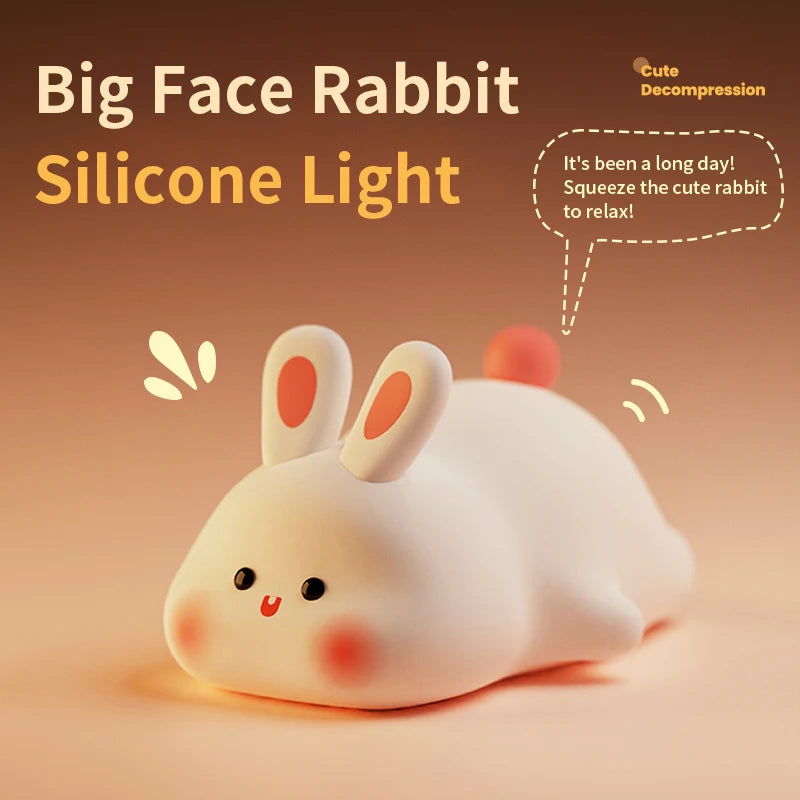 Silicone night light - a rabbit that glows