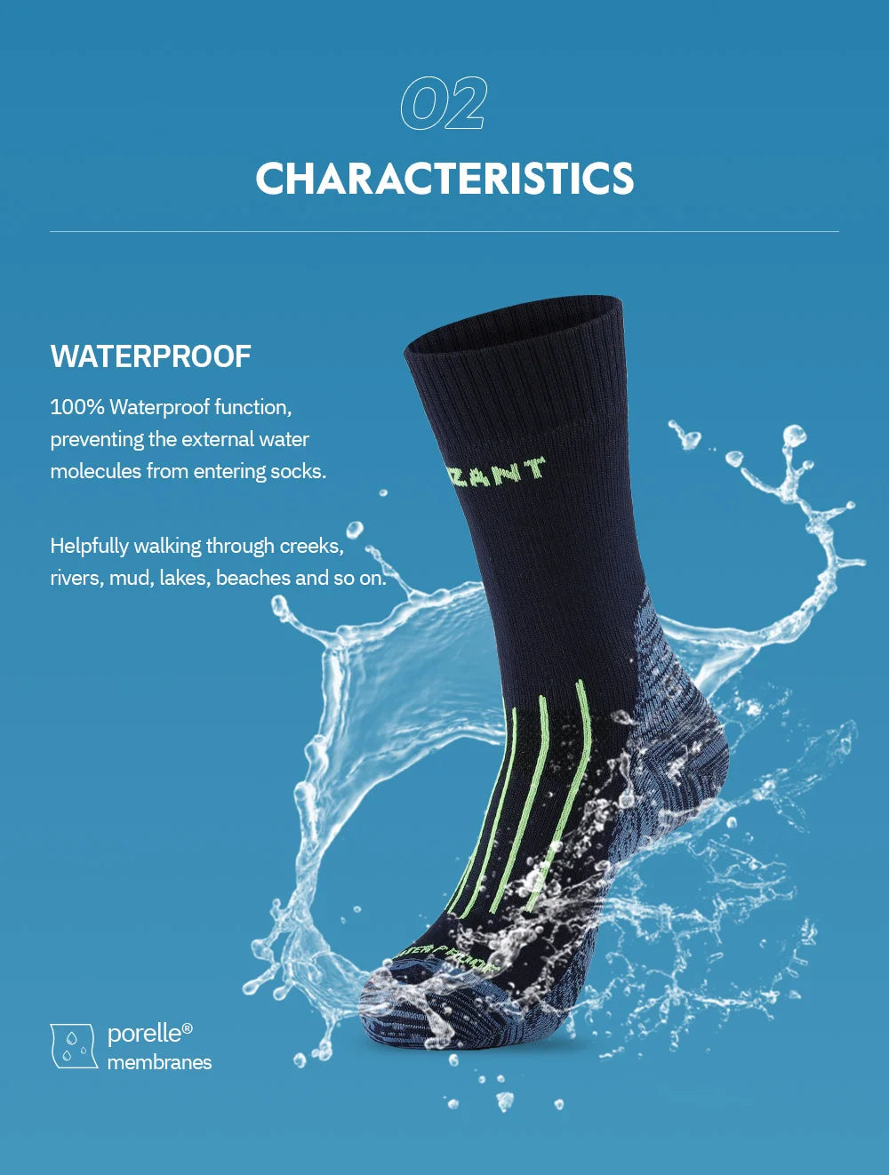 Men Waterproof Socks - protection membrane