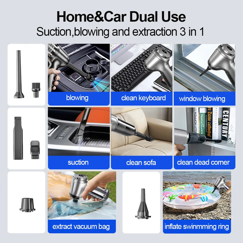 Multi-Functional Wireless Car Vacuum 95000PA