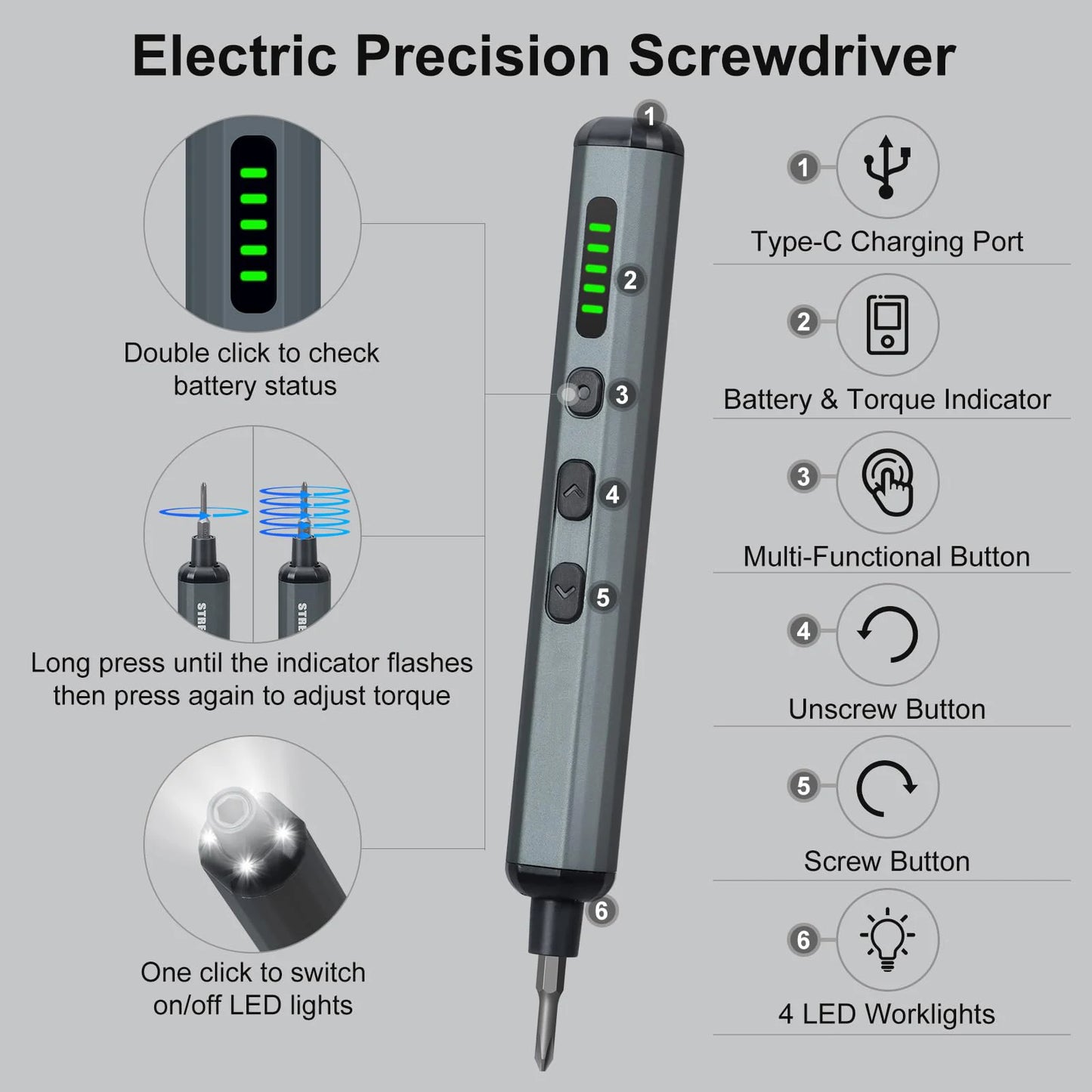 68-in-1 Electric Screwdriver Set